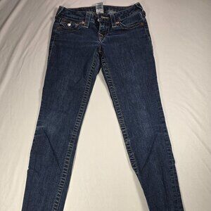 True Religion Skinny Jeans Women’s 25 • Dark Wash • Made in USA • Classic Stitch